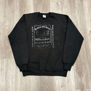 Rare Vintage 80s Harley-Davidson Faded Crewneck Jerzees Men's Size Large